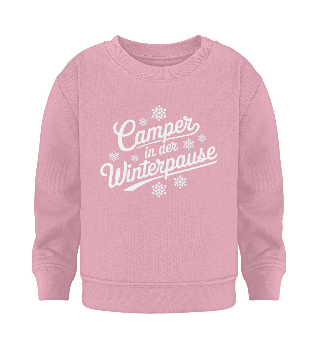 Camper im Winter - Baby Organic Sweatshirt - LazyDonkeyDesign
