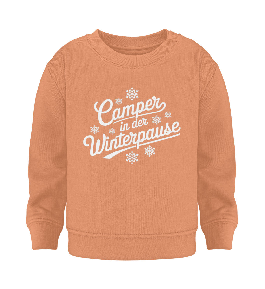 Camper im Winter - Baby Organic Sweatshirt - LazyDonkeyDesign