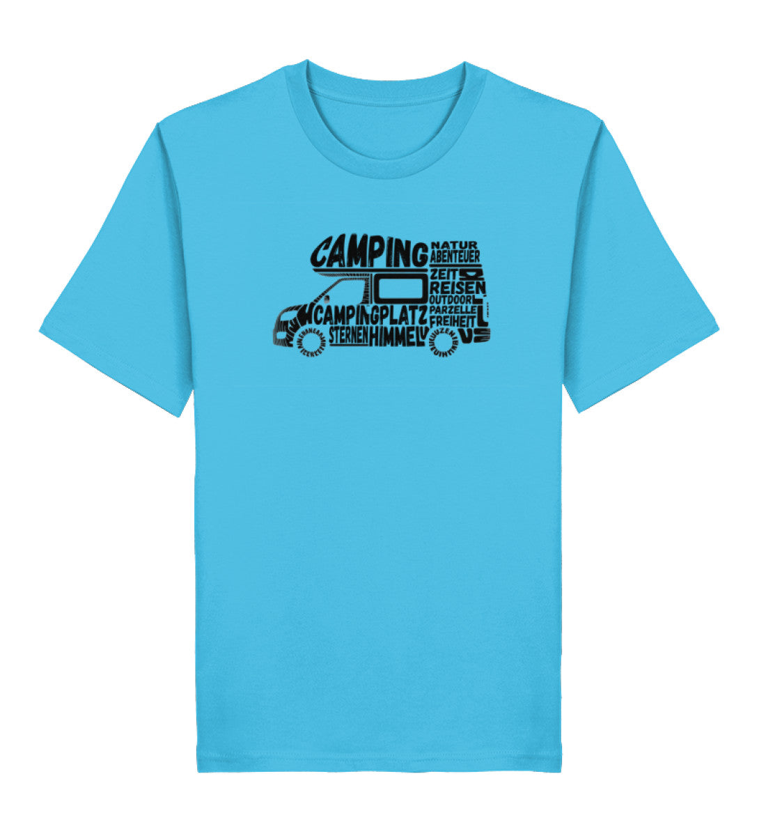Camping Typografie - Herren Organic T-Shirt - LazyDonkeyDesign