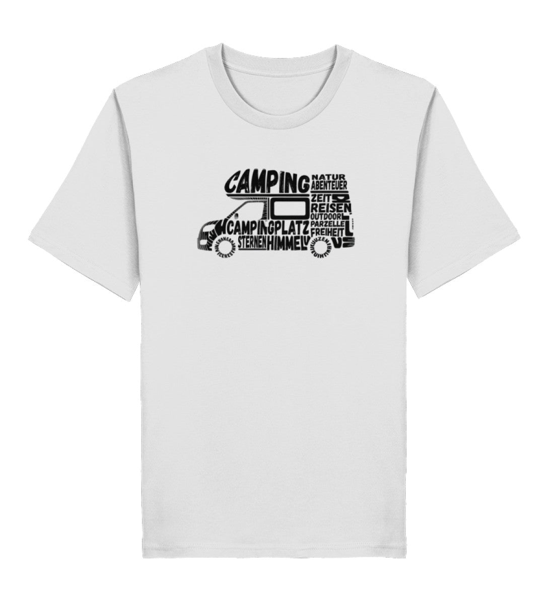 Camping Typografie - Herren Organic T-Shirt - LazyDonkeyDesign