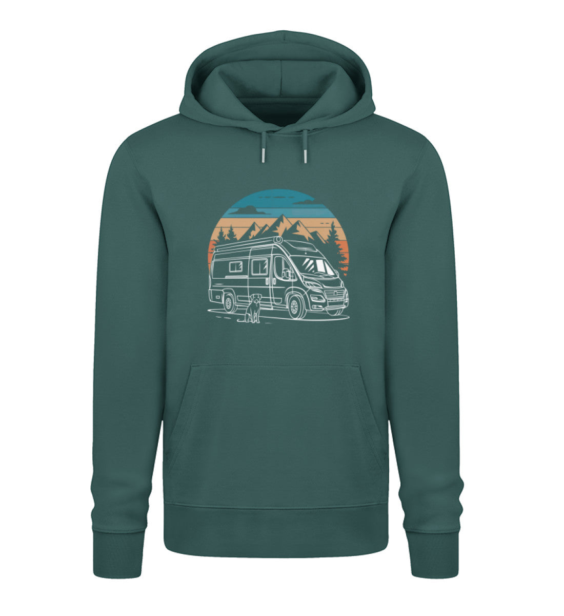 Vanlife mit Hund - Herren Organic Hoodie - LazyDonkeyDesign