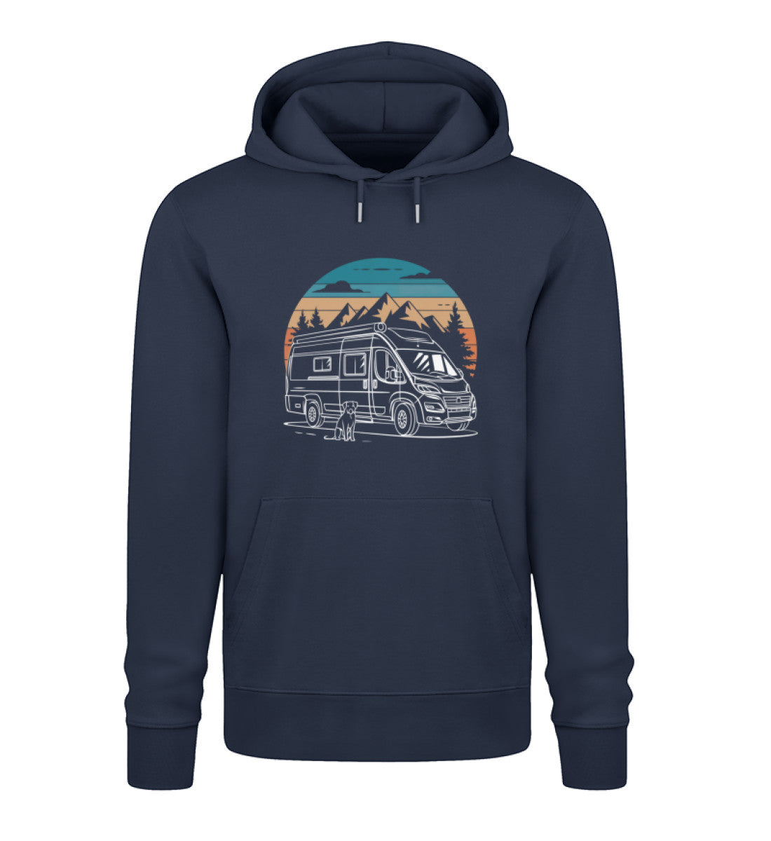 Vanlife mit Hund - Herren Organic Hoodie - LazyDonkeyDesign