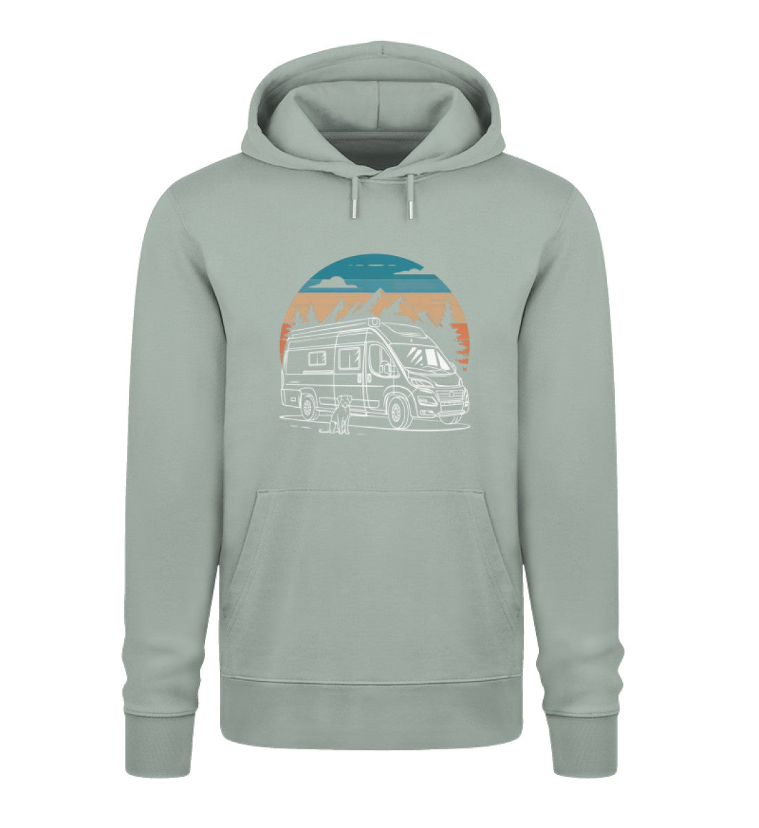 Vanlife mit Hund - Herren Organic Hoodie - LazyDonkeyDesign