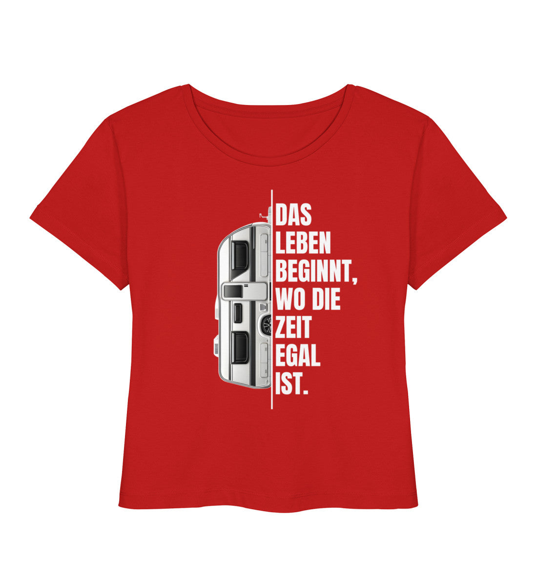 Camping ist Zeitlos - Damen Organic T-Shirt - Wohnwagen - LazyDonkeyDesign