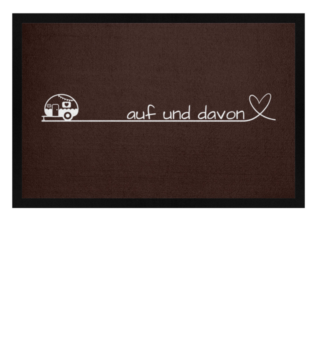 Auf und Davon - Wohnwagen - Camping Fußmatte - LazyDonkeyDesign