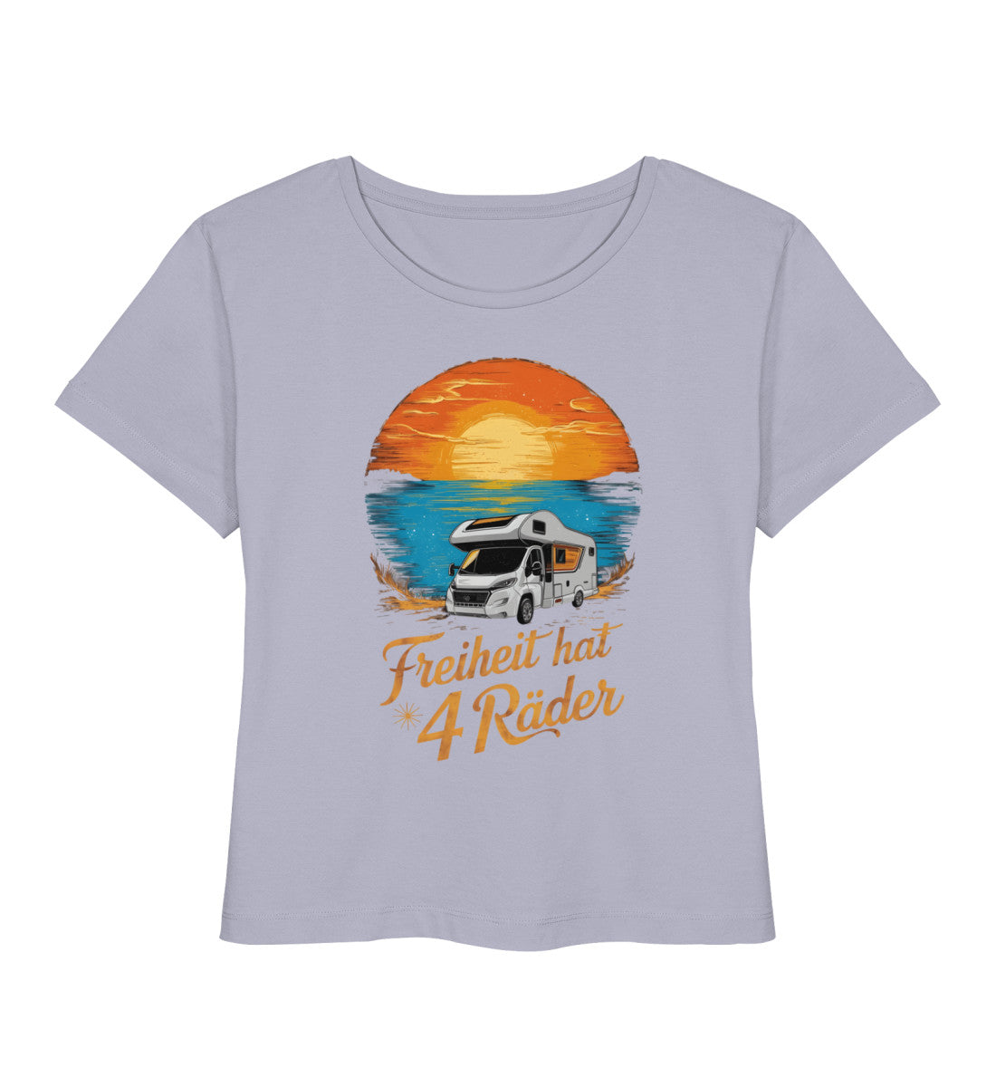 Freiheit hat 4 Räder - Damen Camping T-Shirt - Wohnmobil