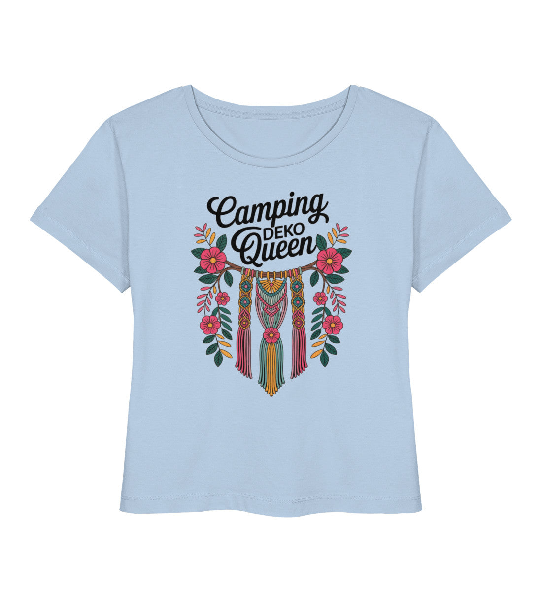Camping Deko Queen - Damen Organic T-Shirt - LazyDonkeyDesign
