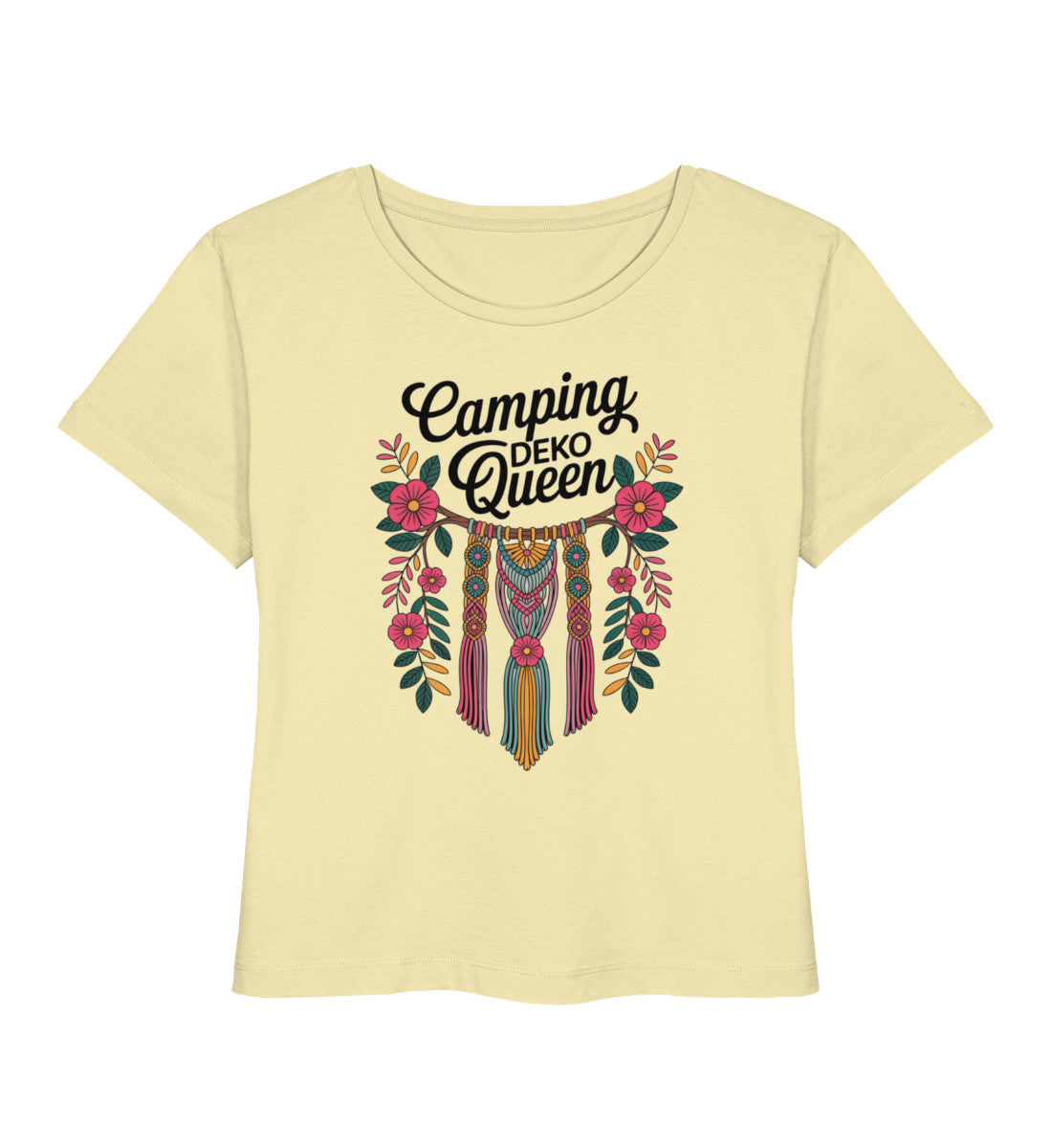 Camping Deko Queen - Damen Organic T-Shirt - LazyDonkeyDesign