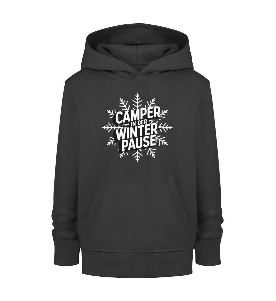 Camper in Winterpause - Kinder Organic Hoodie - LazyDonkeyDesign