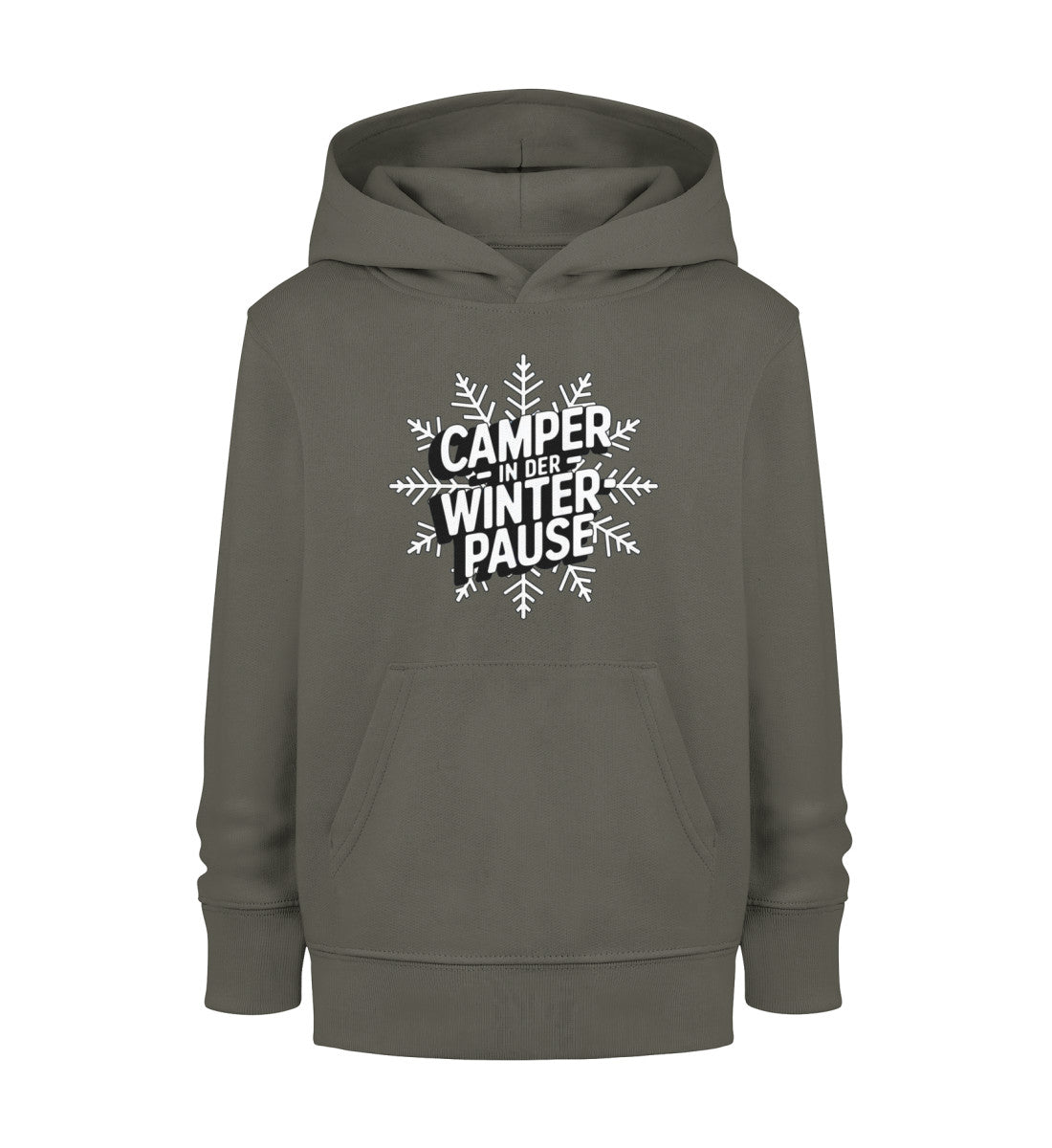 Camper in Winterpause - Kinder Organic Hoodie - LazyDonkeyDesign