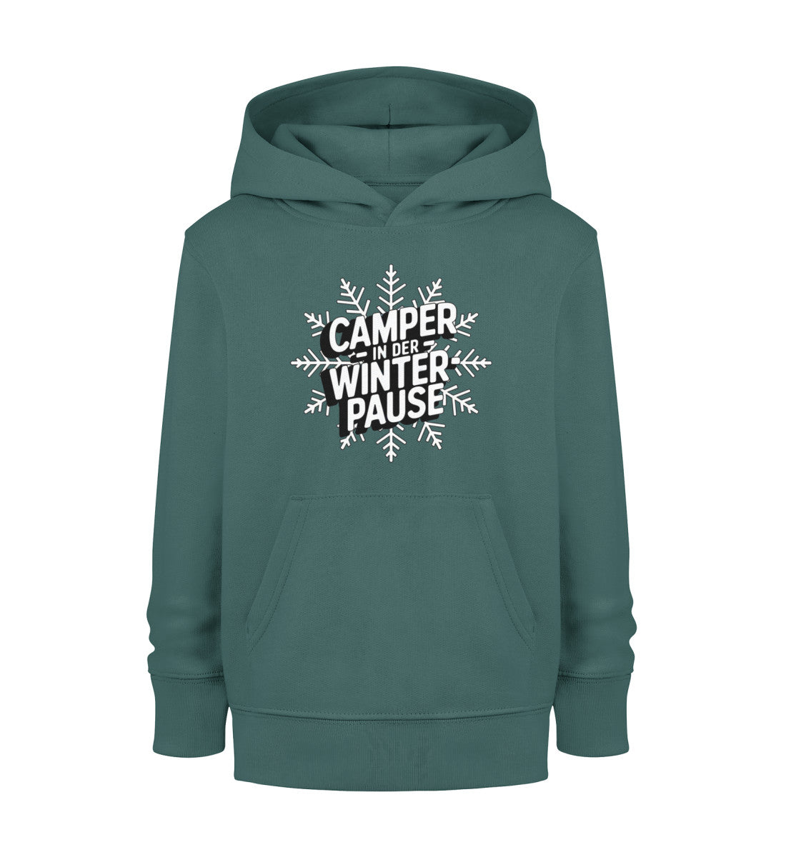Camper in Winterpause - Kinder Organic Hoodie - LazyDonkeyDesign