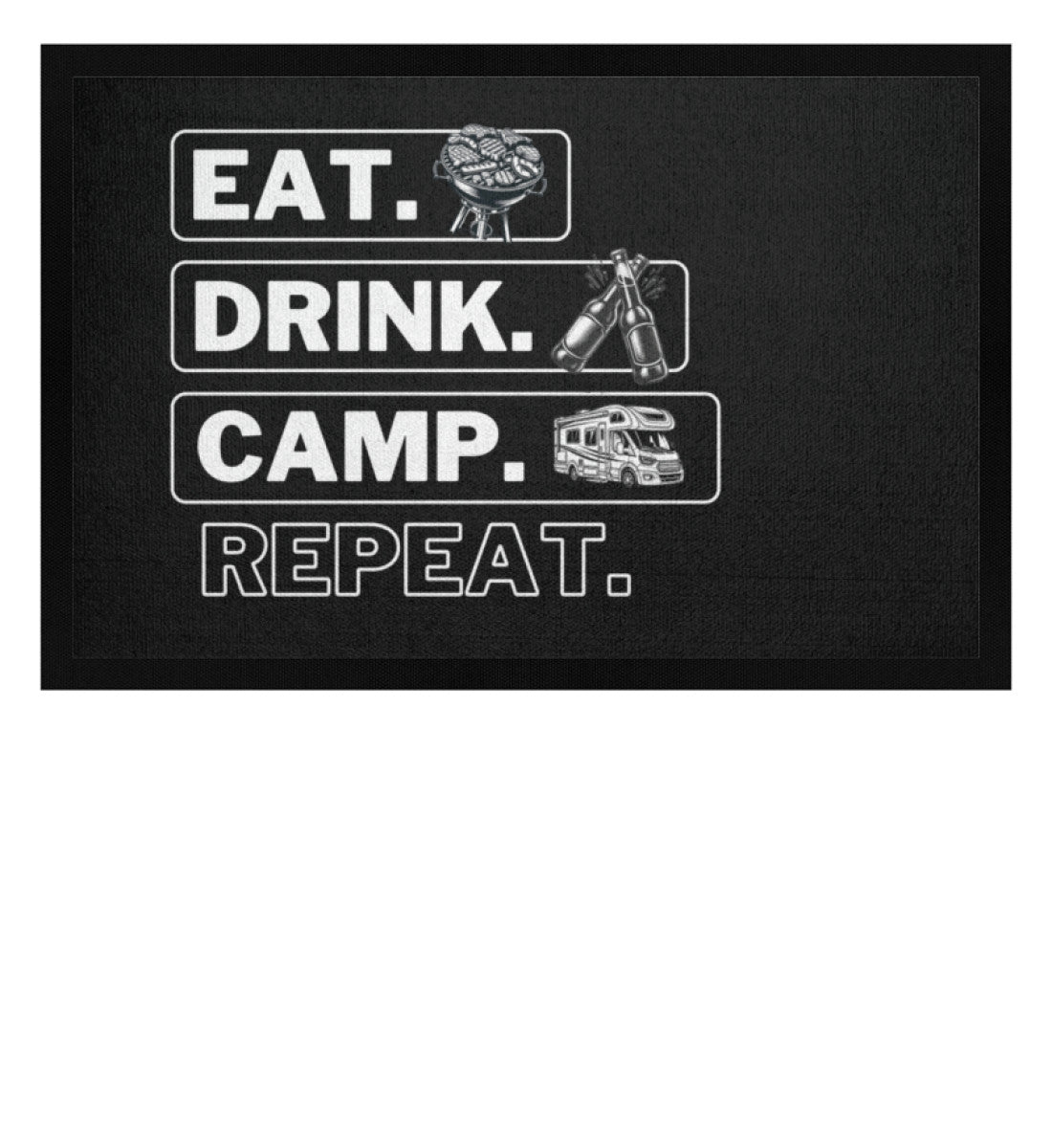 Eat Sleep Wohnmobil Repeat - Camping Fußmatte - LazyDonkeyDesign
