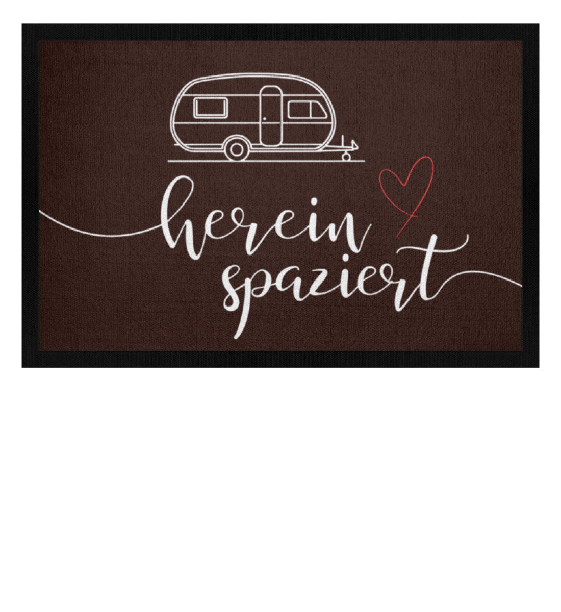 Hereinspaziert Wohnwagen - Camping Fußmattr - LazyDonkeyDesign
