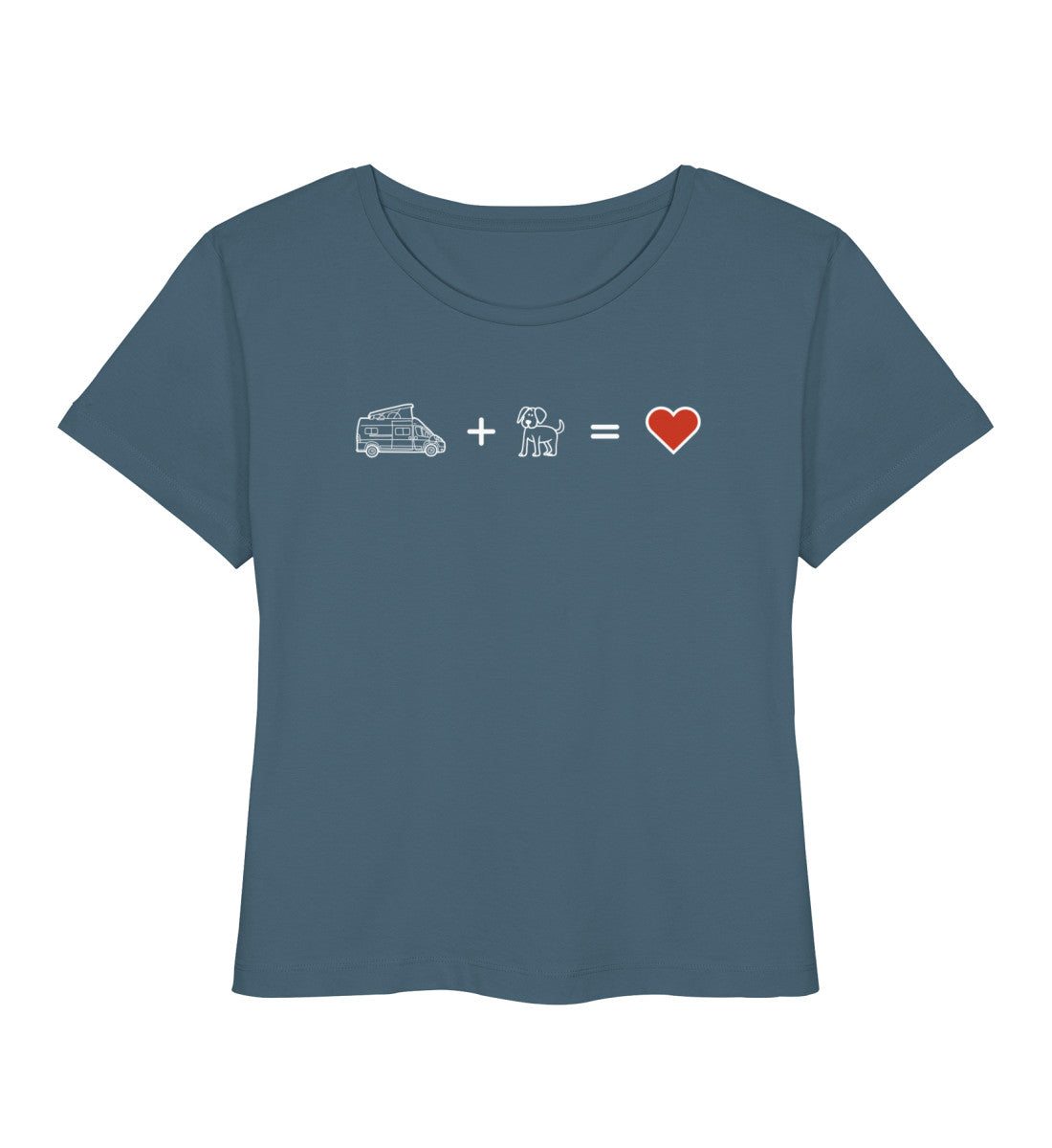 Camping + Hund - Damen Organic T-Shirt - Van - LazyDonkeyDesign