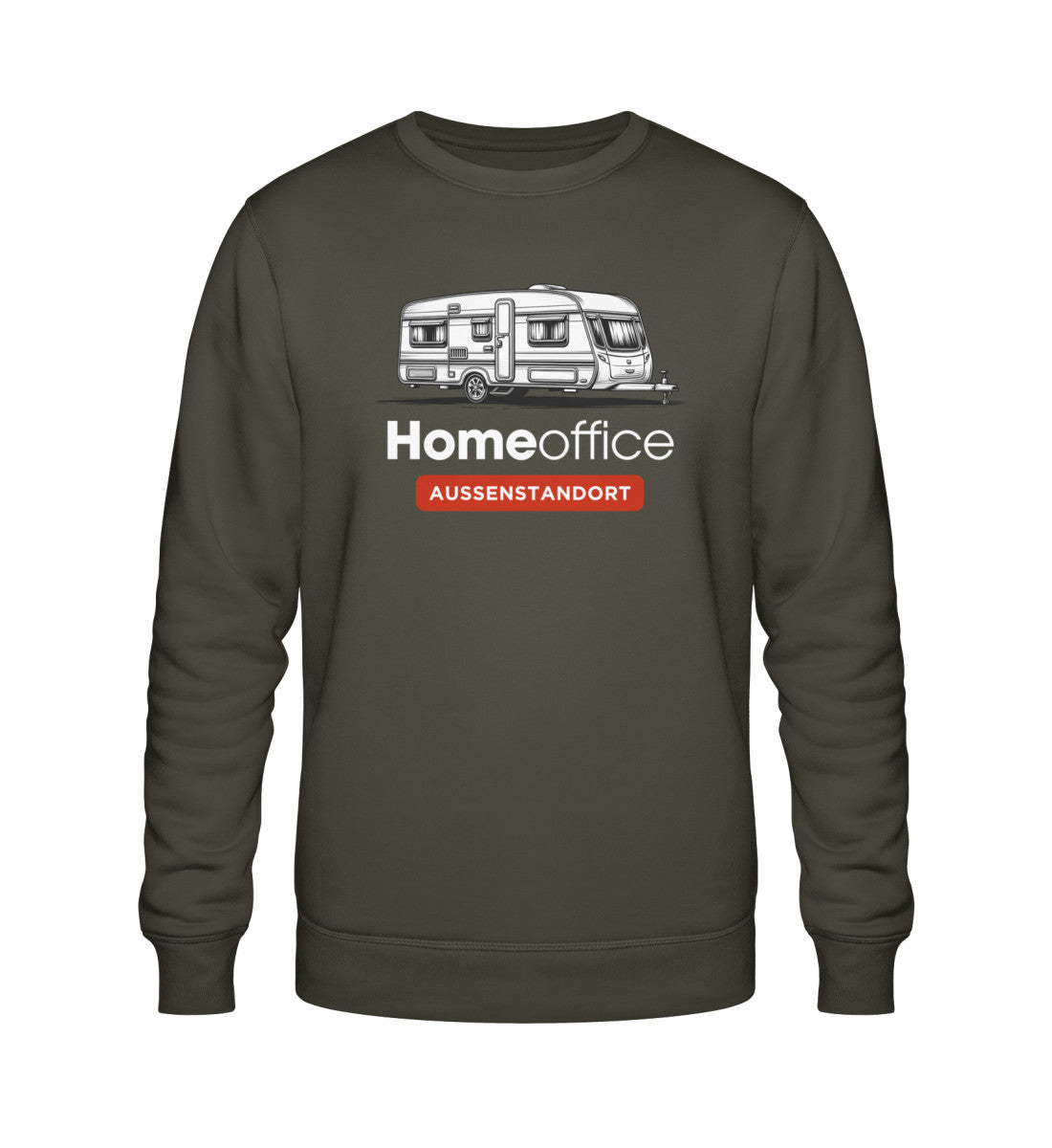Wohnwagen Homeoffice - Herren Organic Sweatshirt - LazyDonkeyDesign