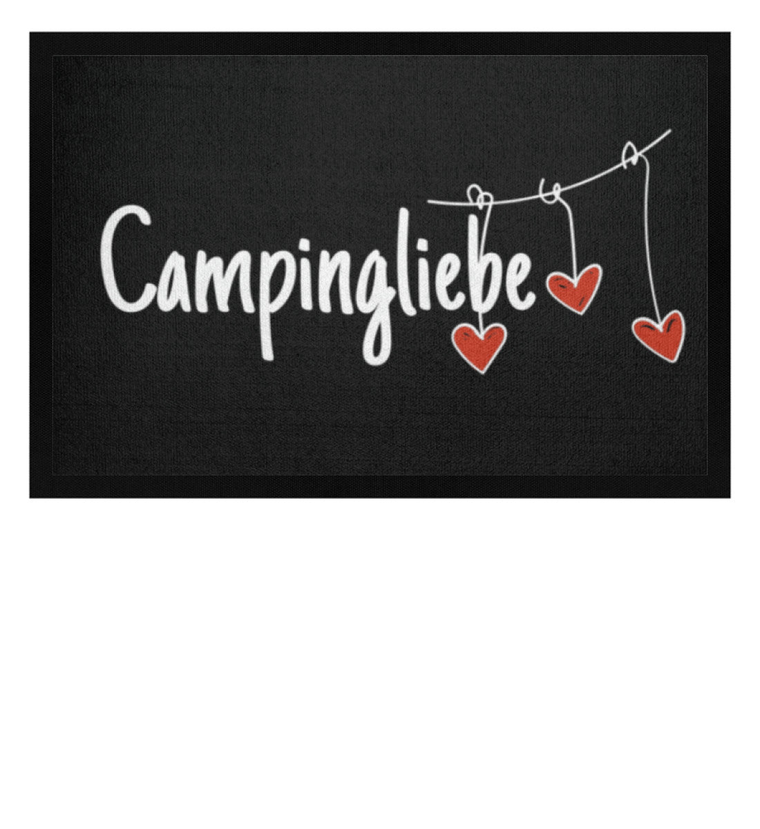 Campingliebe mit Anhänger - Camping Fußmatte - LazyDonkeyDesign