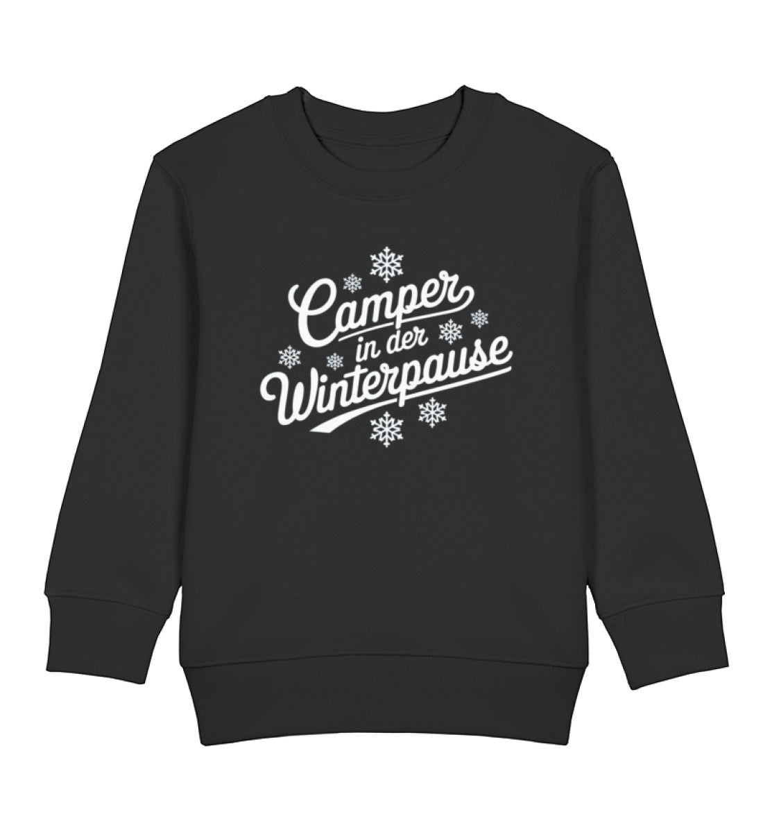 Camper im Winter - Kinder Organic Sweatshirt - LazyDonkeyDesign