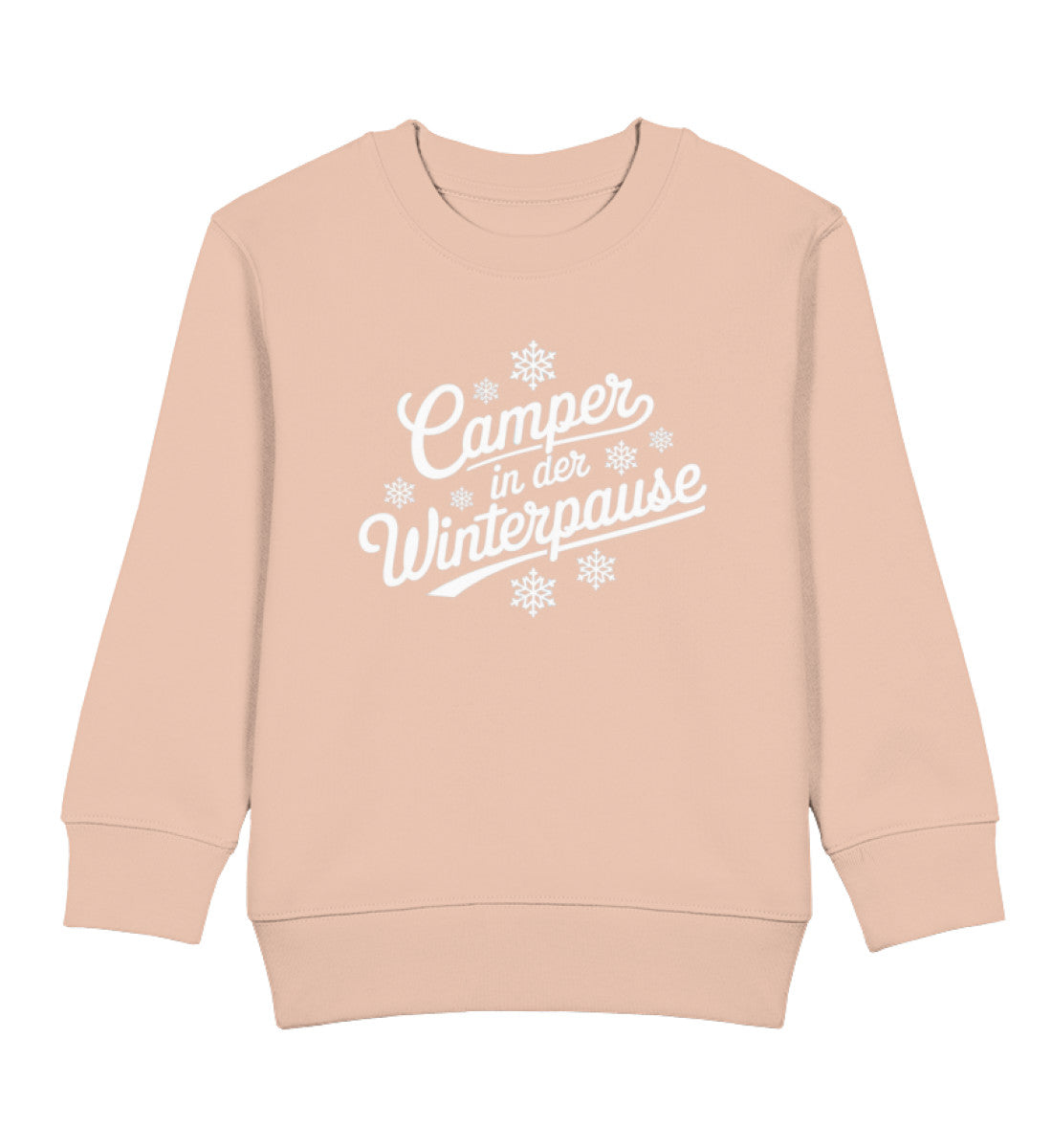 Camper im Winter - Kinder Organic Sweatshirt - LazyDonkeyDesign