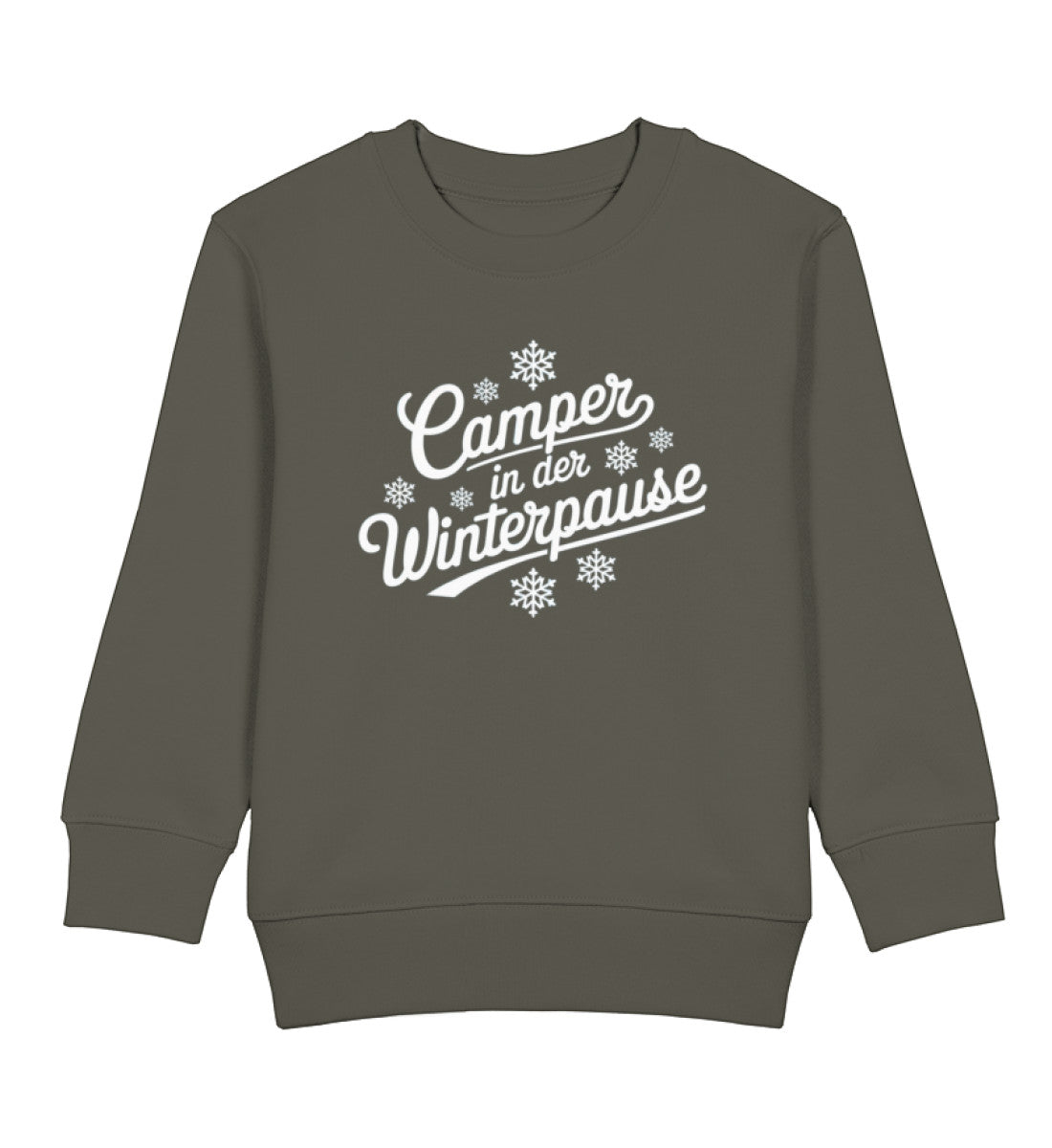 Camper im Winter - Kinder Organic Sweatshirt - LazyDonkeyDesign