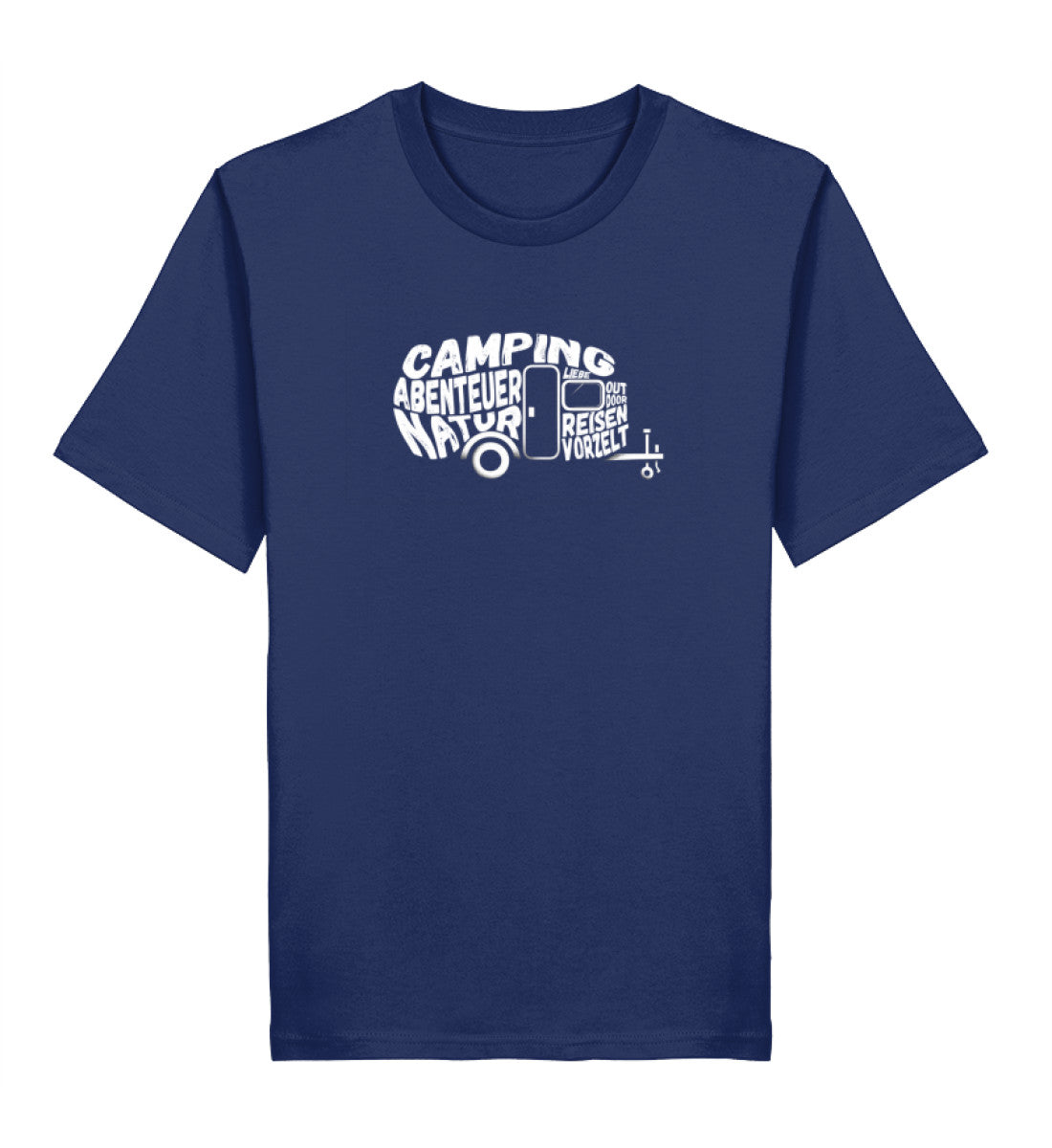 Camping Typografie - Wohnwagen - Herren Organic T-Shirt - LazyDonkeyDesign