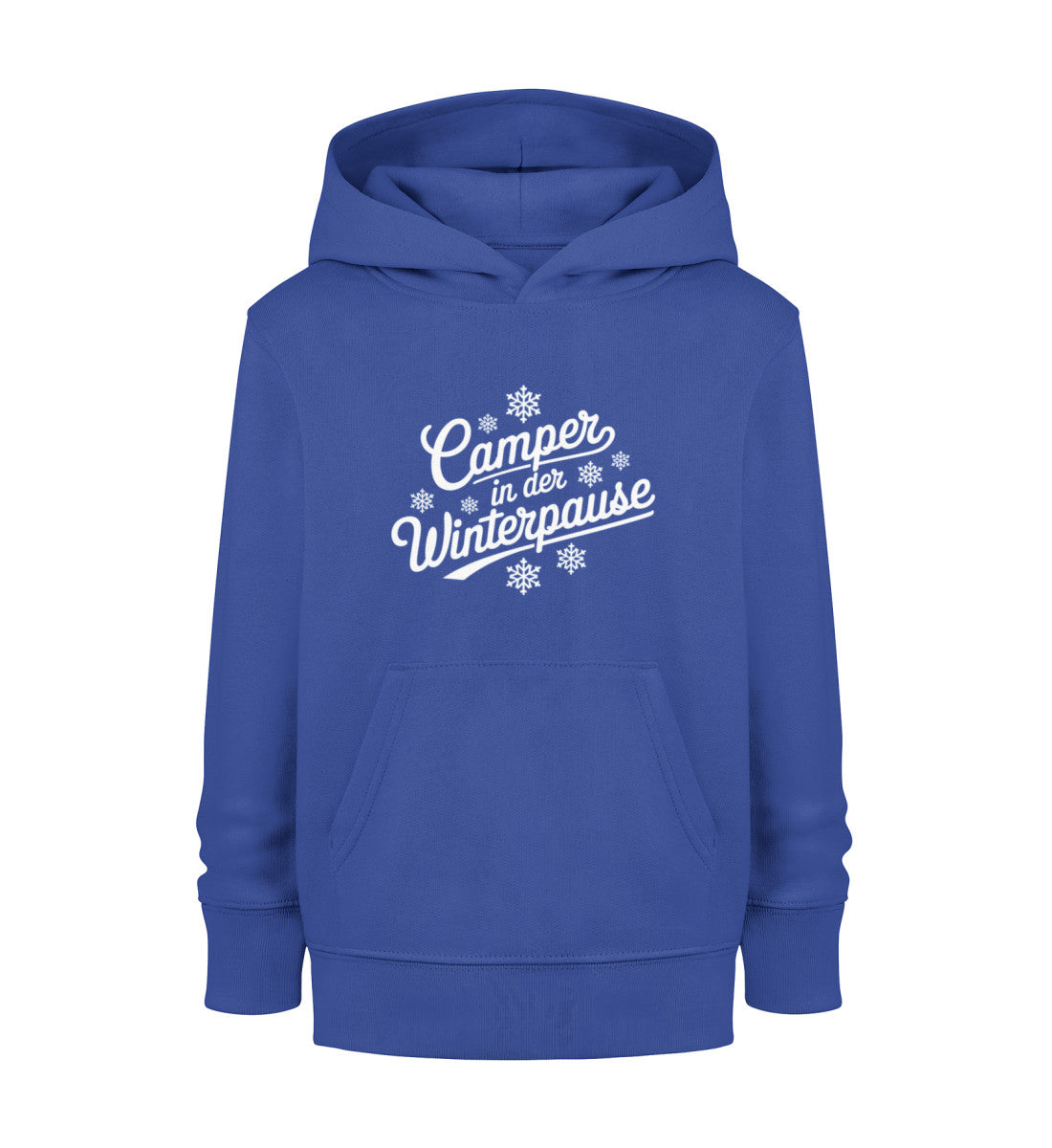 Camper im Winter - Kinder Organic Hoodie - LazyDonkeyDesign