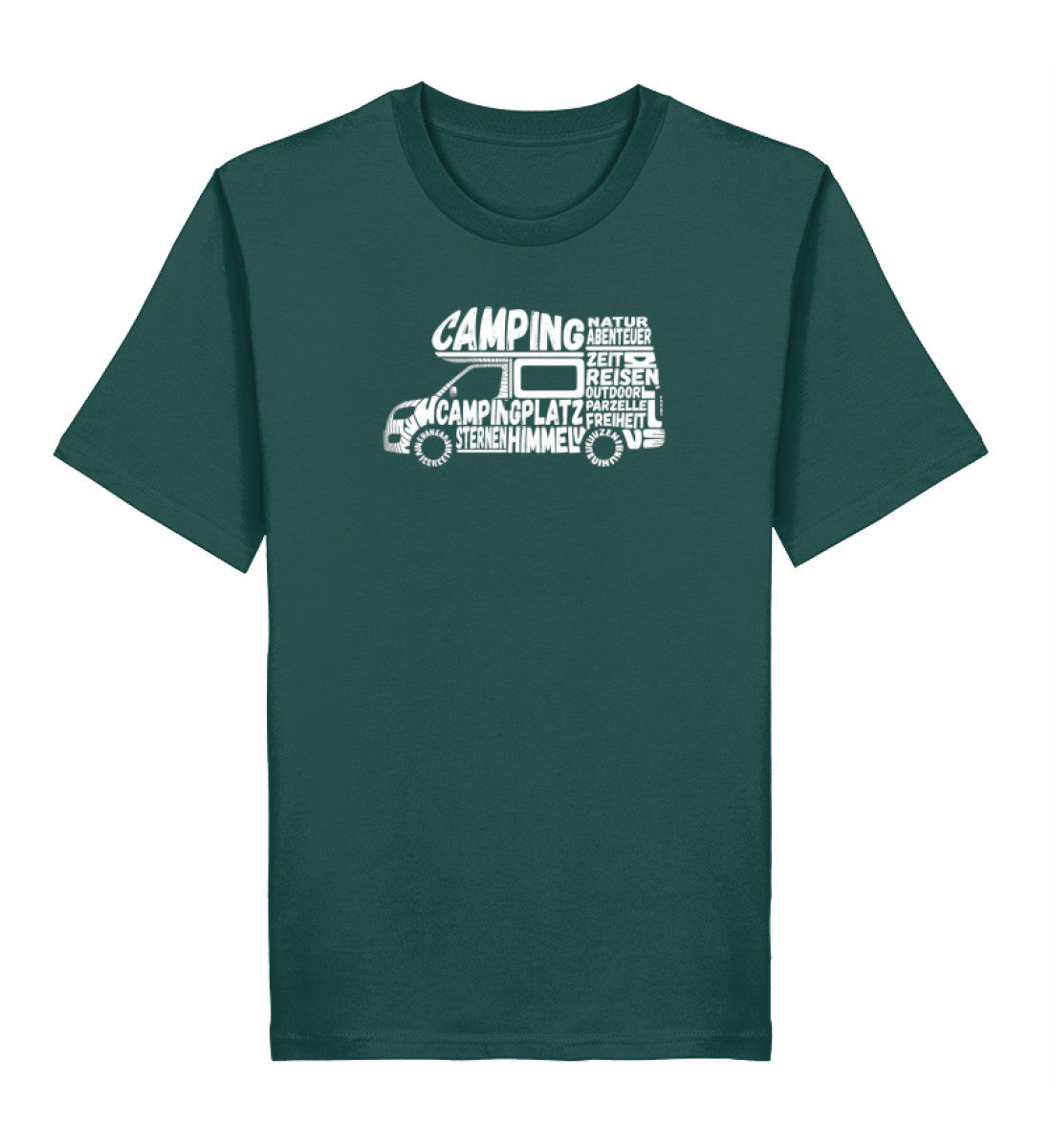 Camping Typografie - Herren Organic T-Shirt - LazyDonkeyDesign