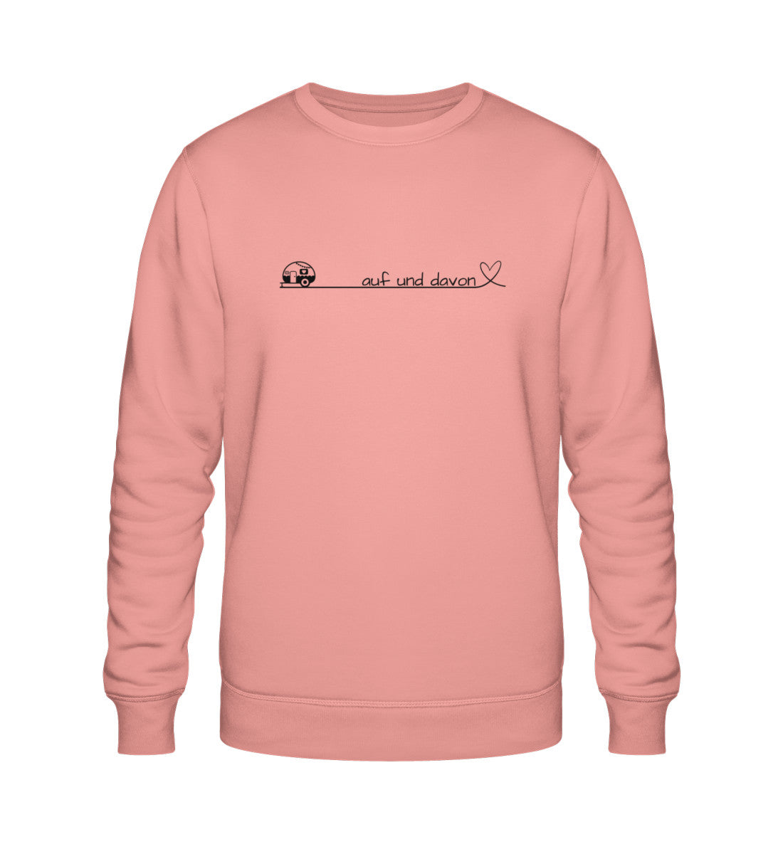 Auf und Davon - Damen Organic Sweatshirt - Wohnwagen - LazyDonkeyDesign