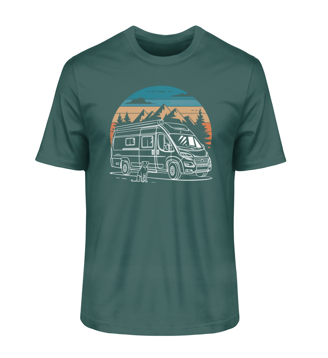 Vanlife mit Hund - Herren Organic Shirt - LazyDonkeyDesign