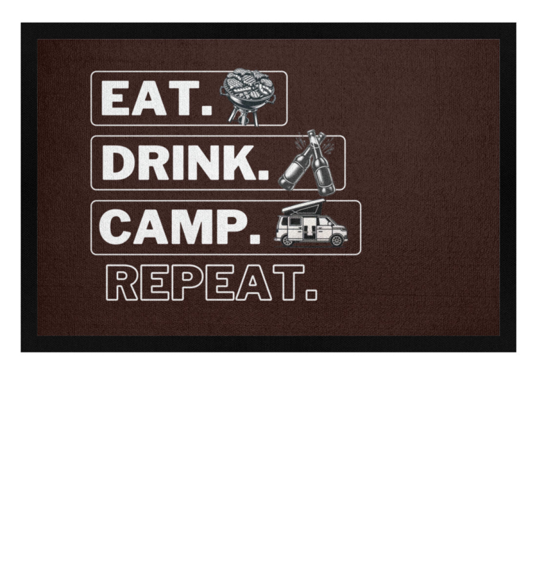 Eat Drink Bulli Repeat - Camping Fußmatte - LazyDonkeyDesign 