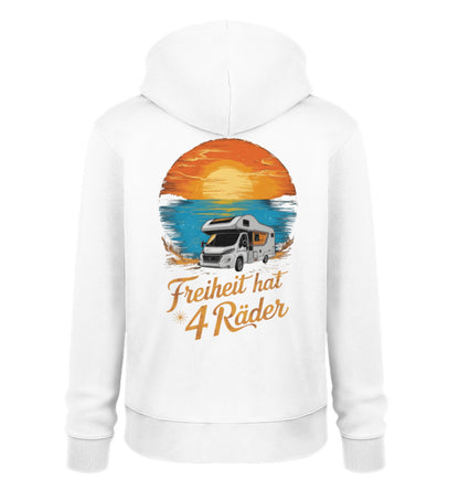 Freiheit hat 4 Räder - Damen Organic Hoodie - Wohnmobil - LazyDonkeyDesign 