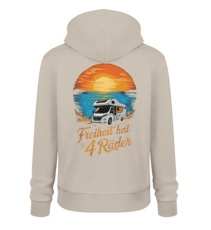 Freiheit hat 4 Räder - Damen Organic Hoodie - Wohnmobil - LazyDonkeyDesign 