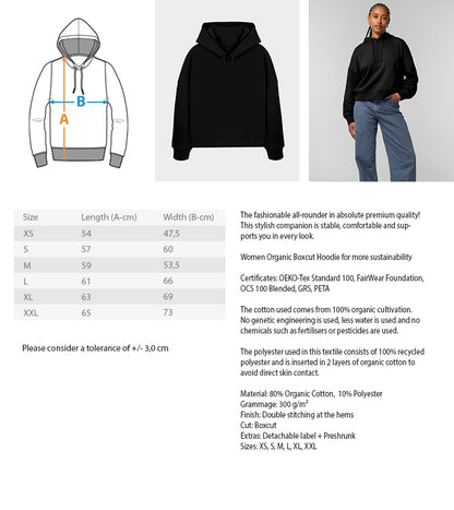 Camping Club - Damen Organic Boxcut Hoodie - LazyDonkeyDesign 
