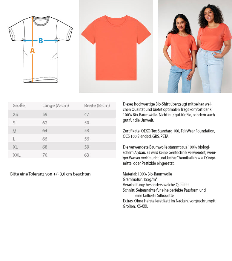 Wohnwagen Camping Crew - Damen Organic T-Shirt - Rückenmotiv - LazyDonkeyDesign 