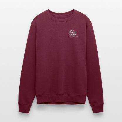 Eat Sleep Camp Repeat - Herren Camping Sweatshirt - Burgunderrot