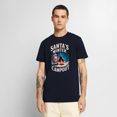 Santas Campout - Herren Camping T-Shirt - Navy