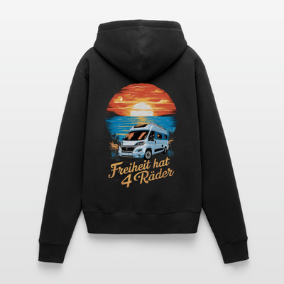 SPOD - Freiheit hat 4 Räder - Damen Camping Hoodie - Vanlife - Schwarz
