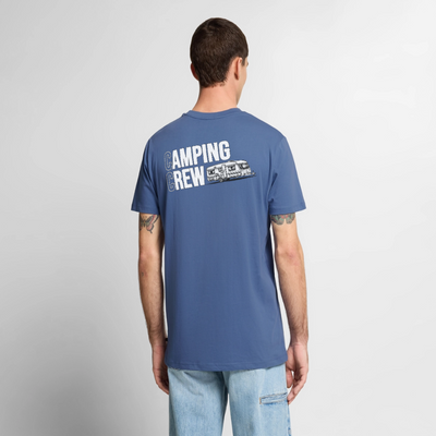Wohnwagen Camping Crew - Herren Camping T-Shirt - Taubenblau