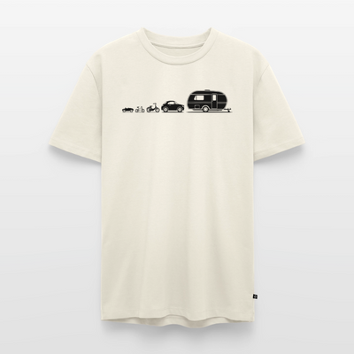 Evolution Wohnwagen - Herren Camping T-Shirt - Naturweiß