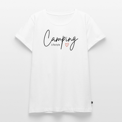 Camping Lifestyle Liebe - Damen Camping T-Shirt - Weiß