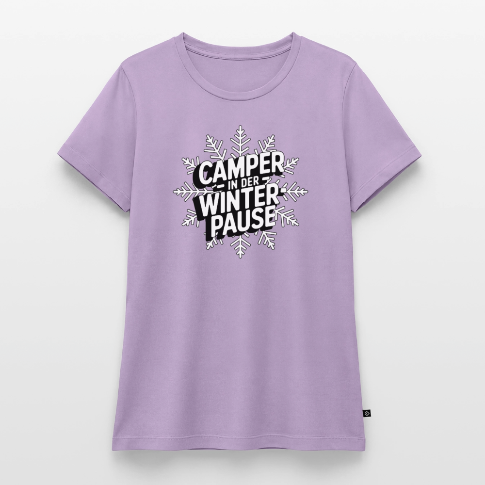 Camper in Winterpause - Damen Camping T-Shirt - Lavendel