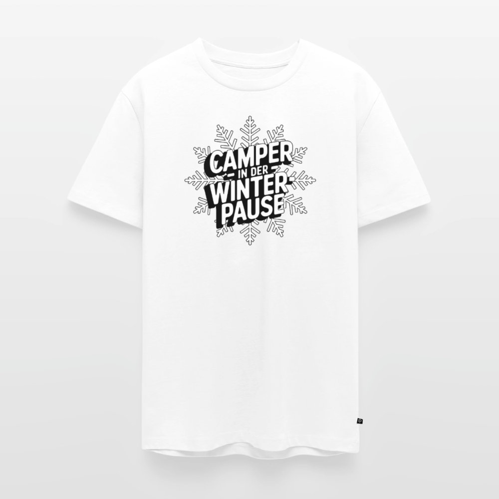 Camper in Winterpause - Herren Camping T-Shirt - Weiß