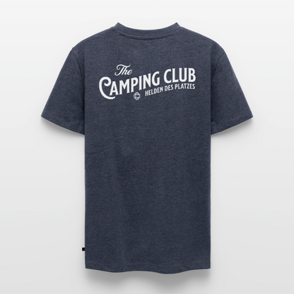Vintage Camping Club - Herren Camping T-Shirt - Rückendruck - Jeansblau 