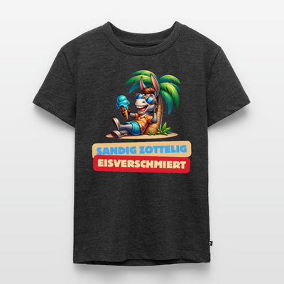 Sandig Zottelig Eisverschmiert - Kinder Camping T-Shirt - Anthrazit meliert