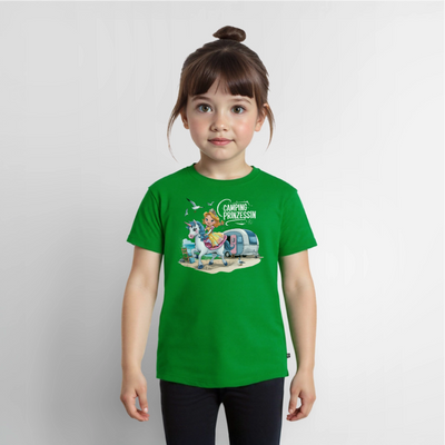Camping Prinzessin - Kinder Camping T-Shirt - Grün