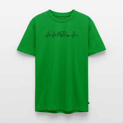 Herzschlag EKG Wohnwagen - Herren Camping T-Shirt - Grün