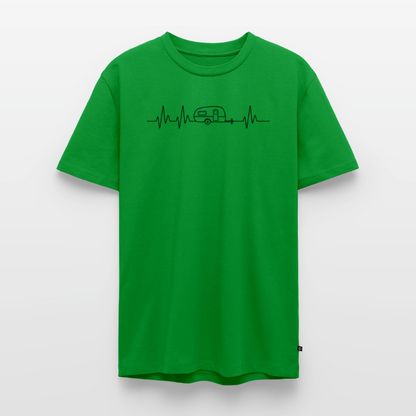 Herzschlag EKG Wohnwagen - Herren Camping T-Shirt - Grün