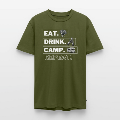 Eat Drink Camp - Herren Camping T-Shirt - Wohnmobil - Khaki