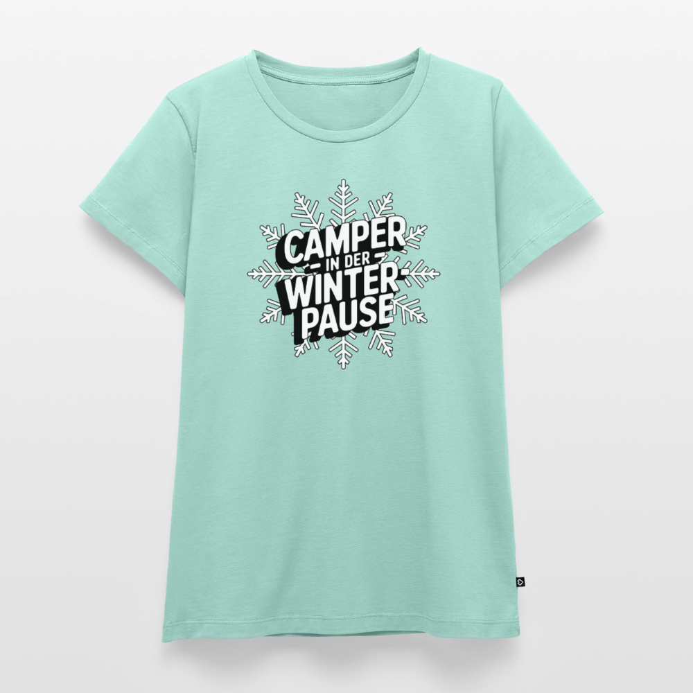 Camper in Winterpause - Damen Camping T-Shirt - Mint 