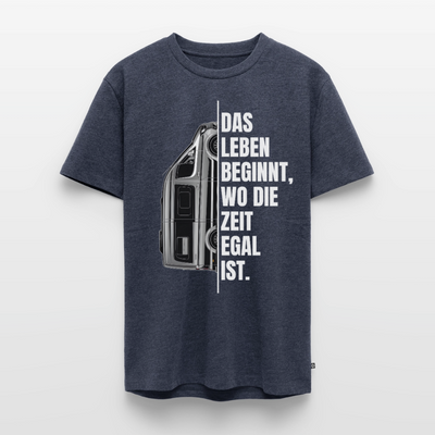 Camping ist Zeitlos - Herren Camping T-Shirt - Vanlife - Jeansblau 