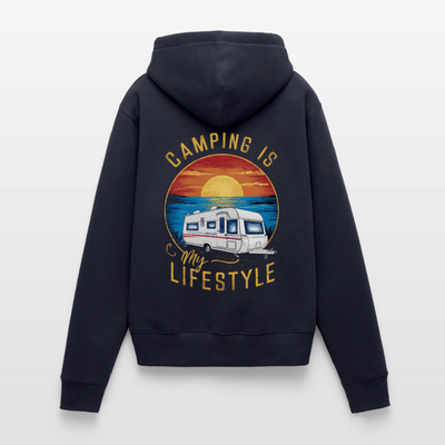 SPOD - Camping my Lifestyle - Damen Camping Hoodie - Navy